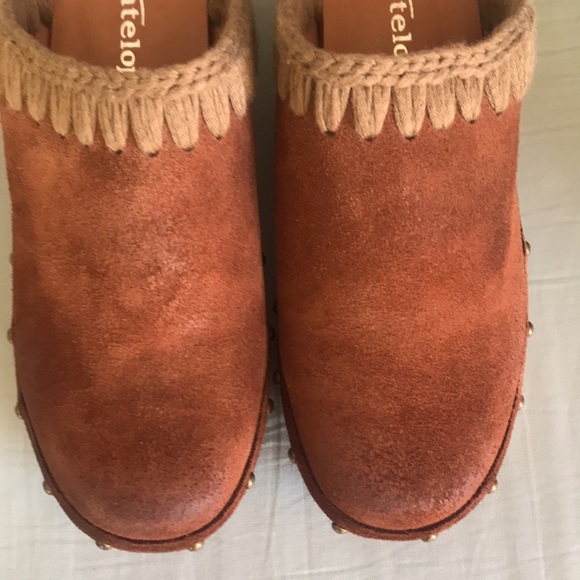 NWT Antelope Hedy brown suede leather slip on clogs Size 38/7 boho gypsy hippie - Picture 10 of 13